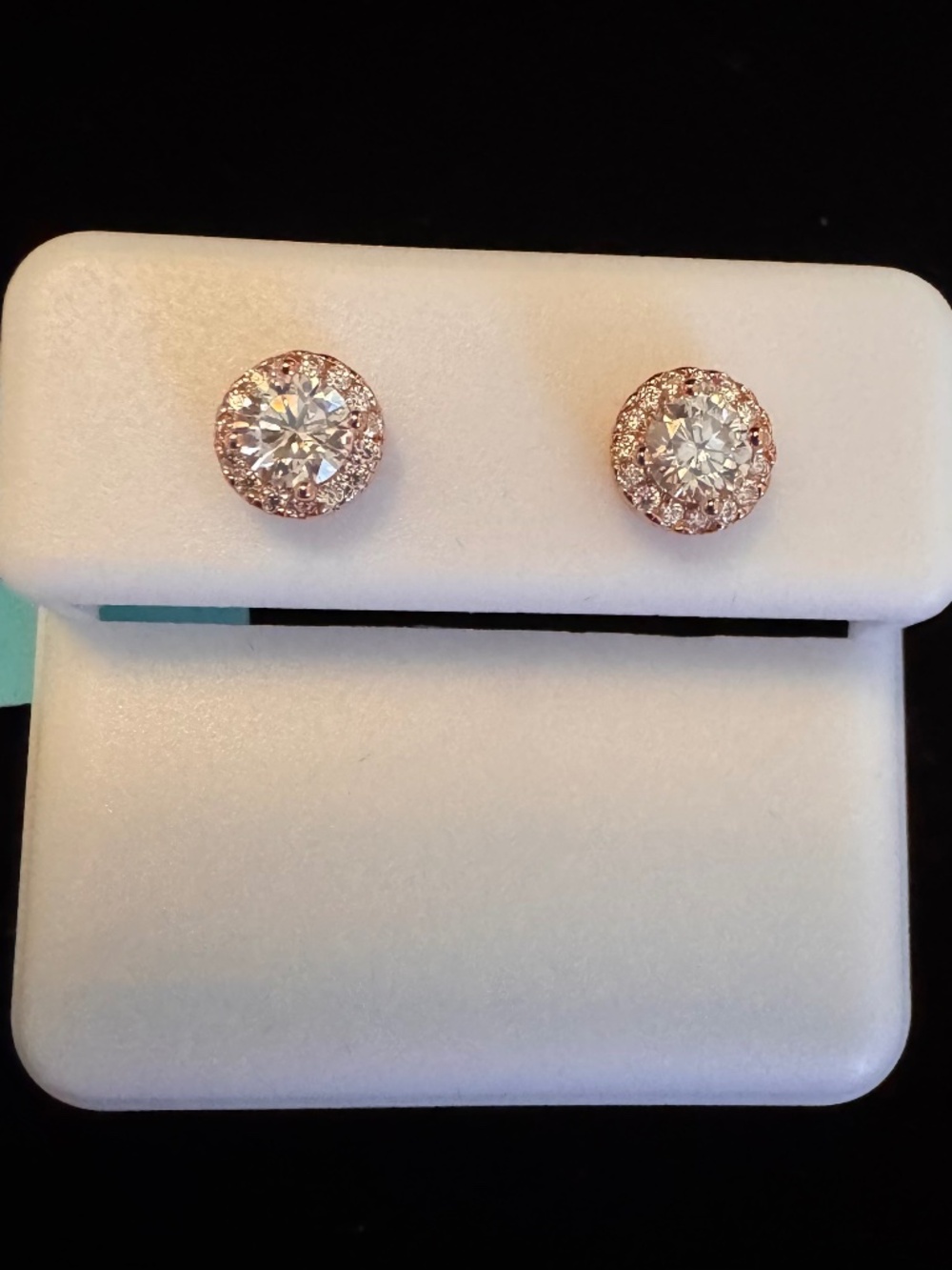 MOISSANITE Rose Gold Earrings